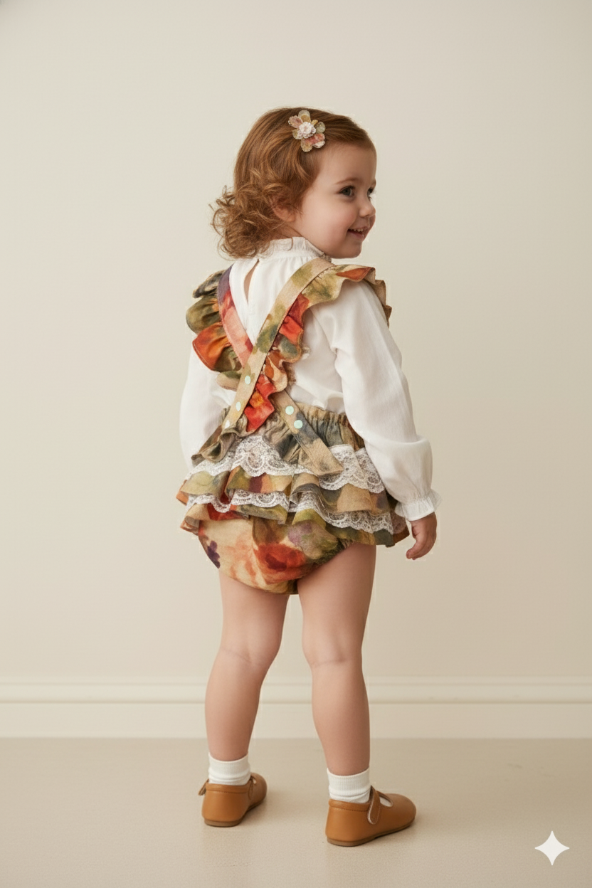 Vintage double peplum braced bloomers