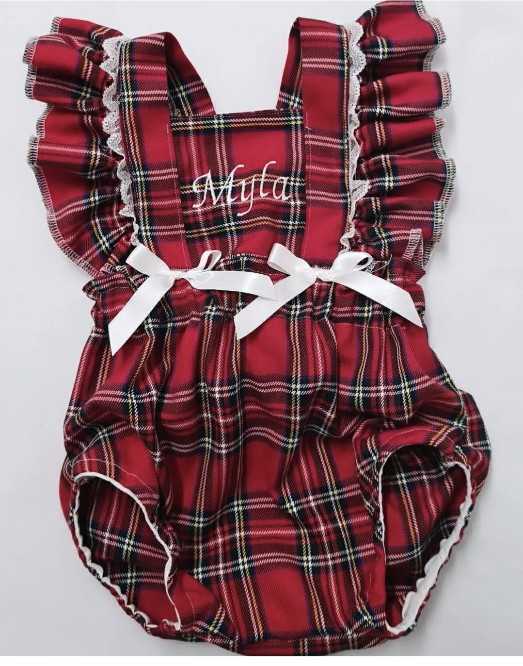 Tartan Noel Romper - choose personalised option