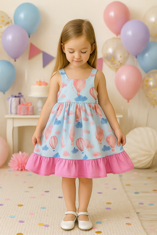 Hot Air Balloon Dream Bow Dress