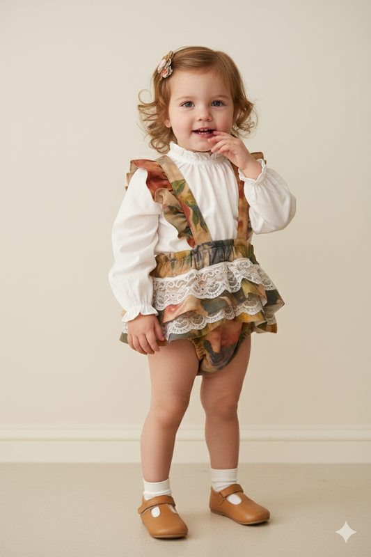 Vintage double peplum braced bloomers